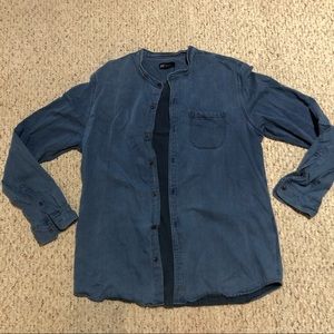 🌊GAP Collarless Denim Shirt🌊